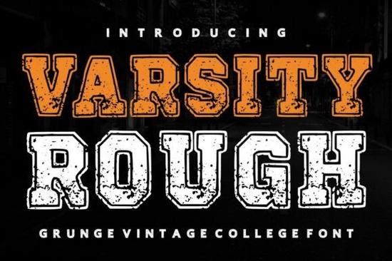 Varsity Rough Font